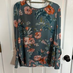 Flower print blouse